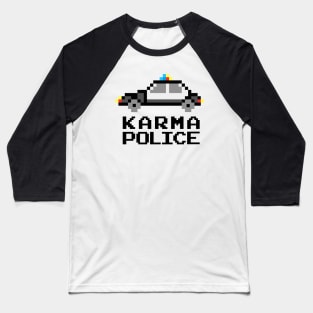 Karma Police - 16-Bit Video Game Cop Car Baseball T-Shirt